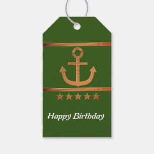 Golden Anchor, symbols of the love ,Personalized Gift Tags