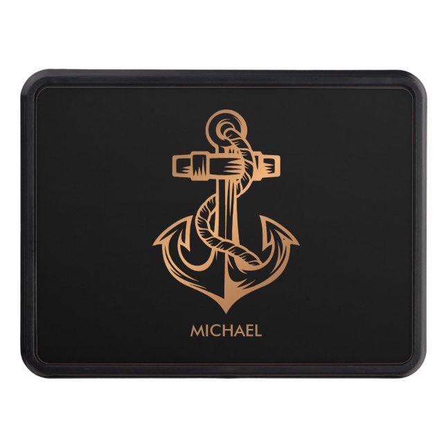 Golden Anchor Trailer Hitch Cover (Front)