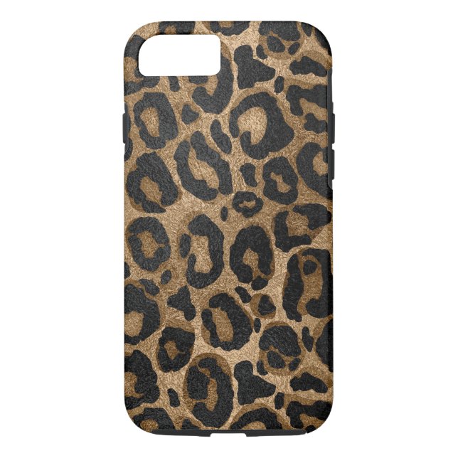 Golden and Black glitter  Leopard/ Jaguar print Case-Mate iPhone Case (Back)