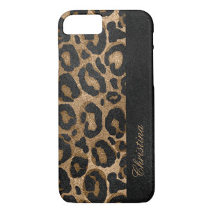 Golden and Black glitter  Leopard/ Jaguar print Case-Mate iPhone Case