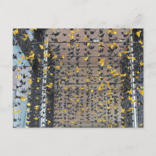 Golden and Black Paper Cranes # 2 Postcard