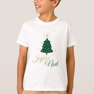 Golden and green Christmas tree: festive style T-Shirt