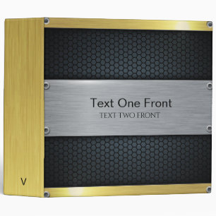 Golden And Grey Metal Binder