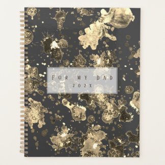 golden and grey metallic splash effect  2 planner