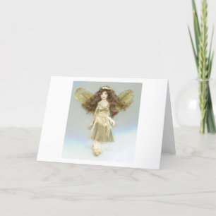 Golden Angel Christmas JL Biel Holiday Card