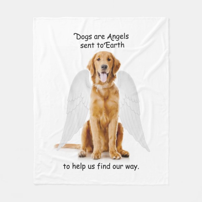 Golden Angel Fleece Blanket (Front)