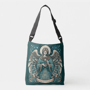 Golden Angel of Peace Crossbody Bag