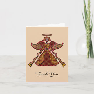Golden Angel Thank You Card