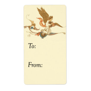 Golden Angel Vintage Gift Tag