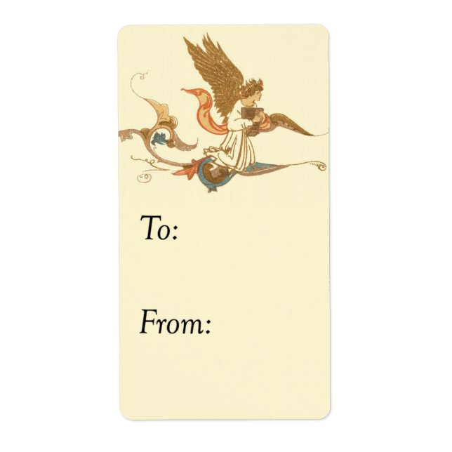 Golden Angel Vintage Gift Tag (Front)