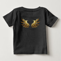Golden Angel Wings on Black background