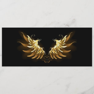 Golden Angel Wings on Black background Program