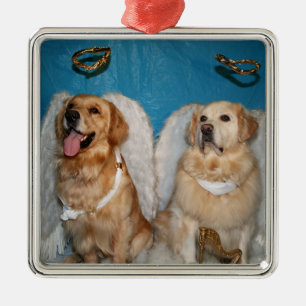 Golden Angels Metal Ornament