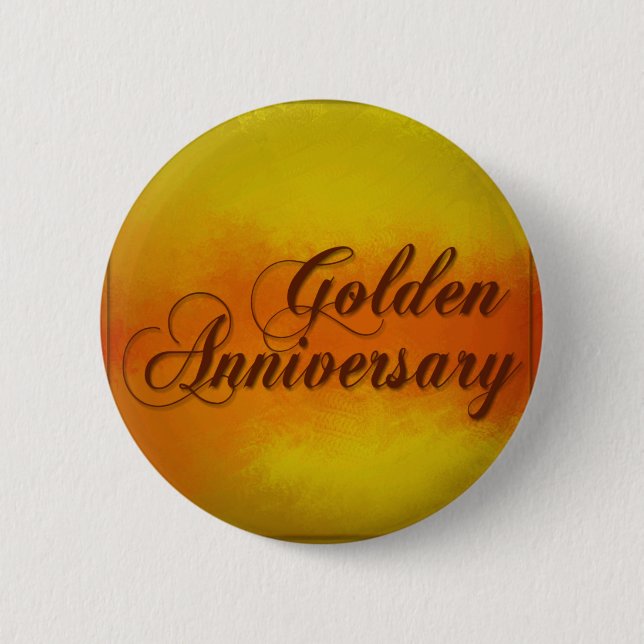 Golden Anniverary 2 Inch Round Button (Front)