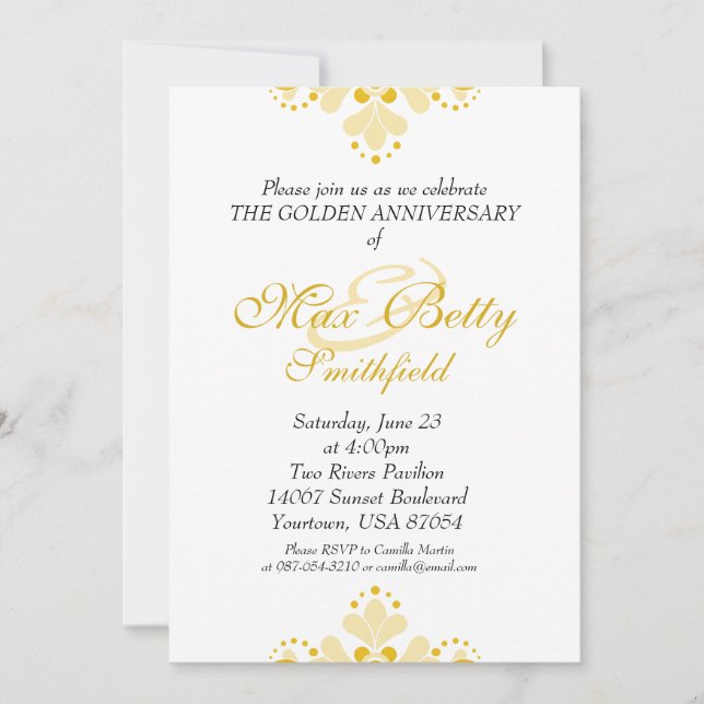 Golden Anniversary Celebration Invitation (Front)