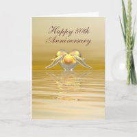 Golden Anniversary Dolphins and Heart