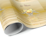 Golden Anniversary Dolphins and Heart Wrapping Paper<br><div class="desc">Unique wrapping paper with images of gold-coloured dolphins and a golden heart on shining waters. Customizable text says "50 Years".</div>