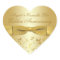 Golden Anniversary Heart Shaped Sticker