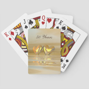 Golden Anniversary Hearts Playing Cards