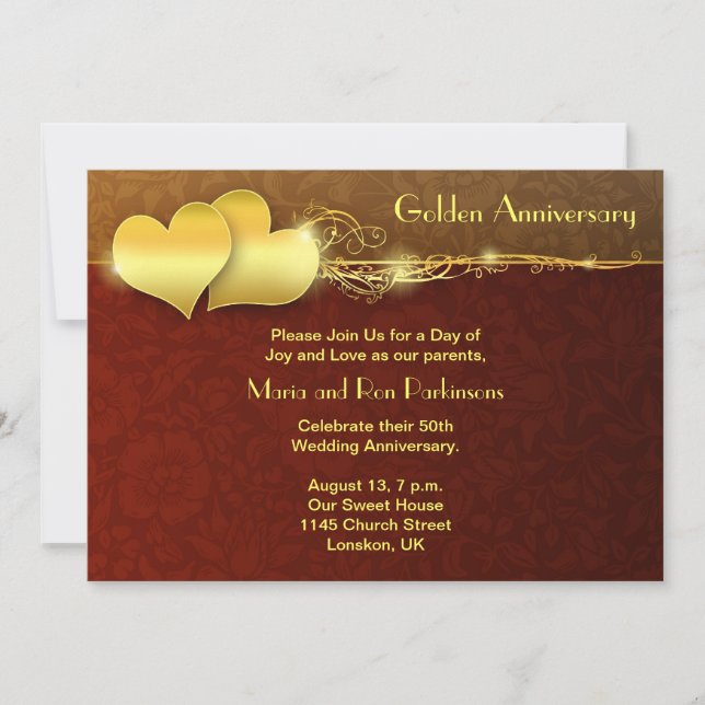 golden anniversary invitation (Front)