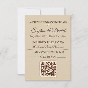 Golden Anniversary Invite   Elegant Love Gala