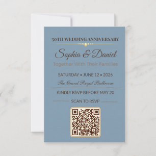 Golden Anniversary Invite Elegant Love Gala