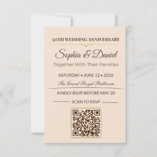 Golden Anniversary Invite Elegant Love Gala