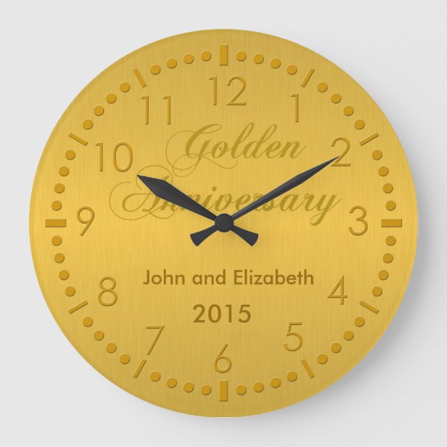 Golden Anniversary Large Clock (Front)