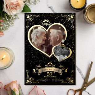 Golden Anniversary Love Heart Then & Now Photo