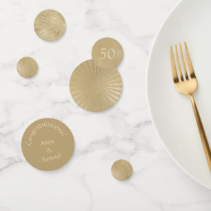 Golden Anniversary Pattern Confetti