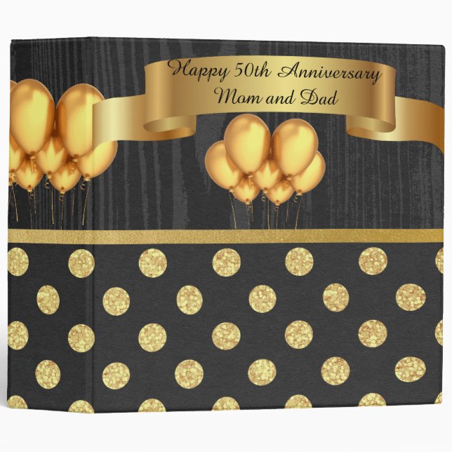 Golden Anniversary Scrapbook Binder (Front/Spine)