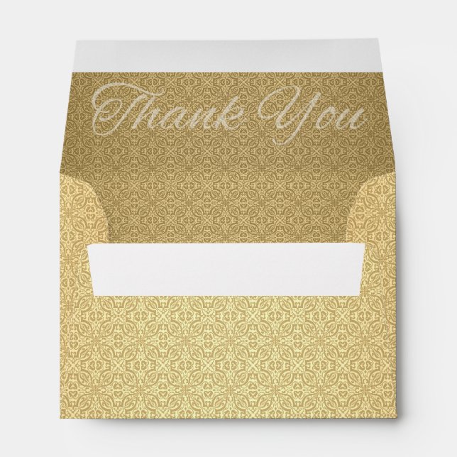 Golden Anniversary Thank You Note Card A6 Envelopes (Back (Bottom))