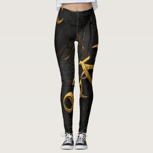 Golden Arcane Symbol Leggings