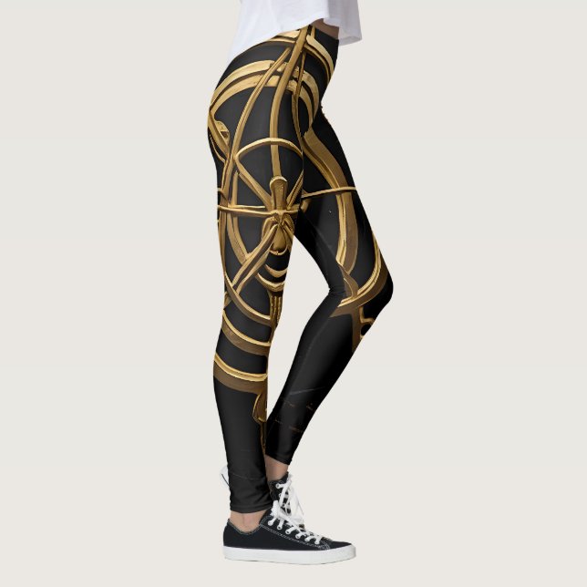 Golden Arcane Symbol Leggings (Right)