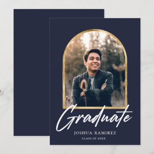 Golden Arch Photo Frame Graduation Announcement
