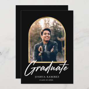 Golden Arch Photo Frame Graduation Announcement 