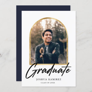 Golden Arch Photo Frame Graduation Announcement 