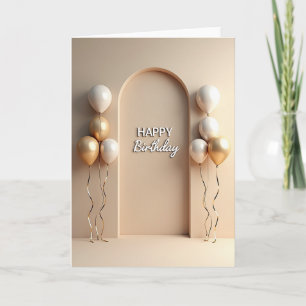 Golden Archway Birthday Card