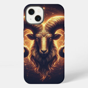 Golden Aries Zodiac Symbol iPhone 13 Case