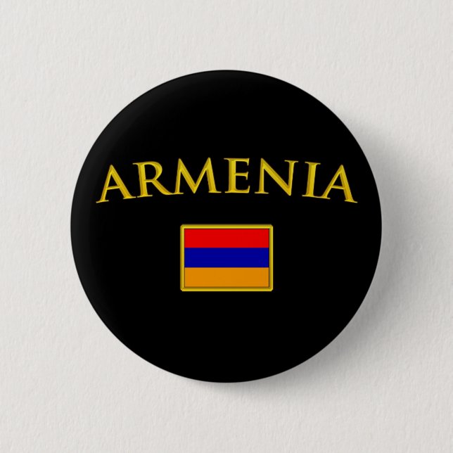 Golden Armenia 2 Inch Round Button (Front)