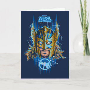 Golden Armor Thor Helmet Graphic Card