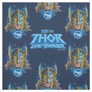 Golden Armor Thor Helmet Graphic Fabric