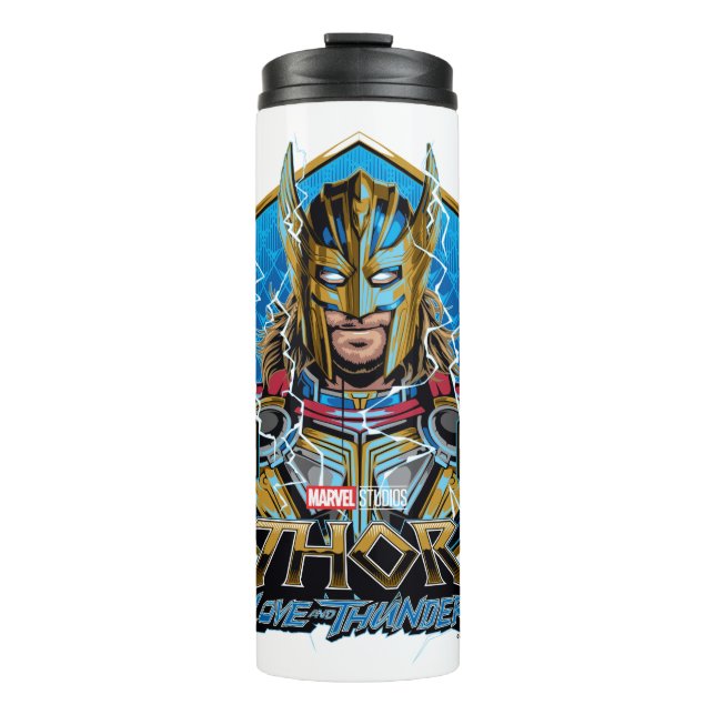 Golden Armor Thor Love and Thunder Graphic Thermal Tumbler (Front)