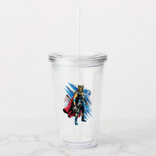 Golden Armour Thor Electric Character Graphic Acrylic Tumbler