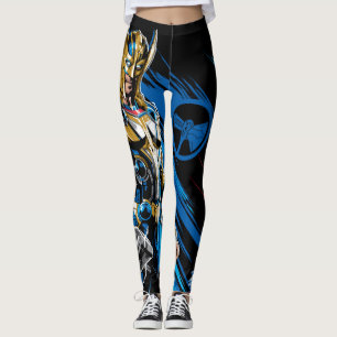 Golden Armour Thor Electric Character Graphic Leggings