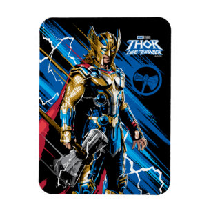 Golden Armour Thor Electric Character Graphic Magnet
