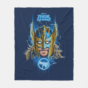 Golden Armour Thor Helmet Graphic Fleece Blanket