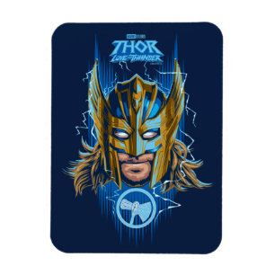 Golden Armour Thor Helmet Graphic Magnet