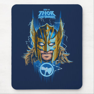 Golden Armour Thor Helmet Graphic Mouse Pad