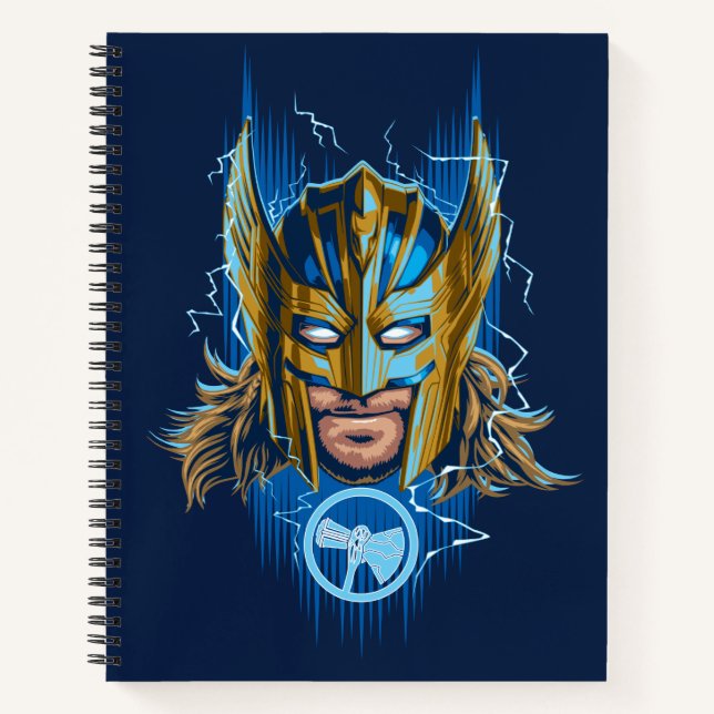 Golden Armour Thor Helmet Graphic Notebook (Front)